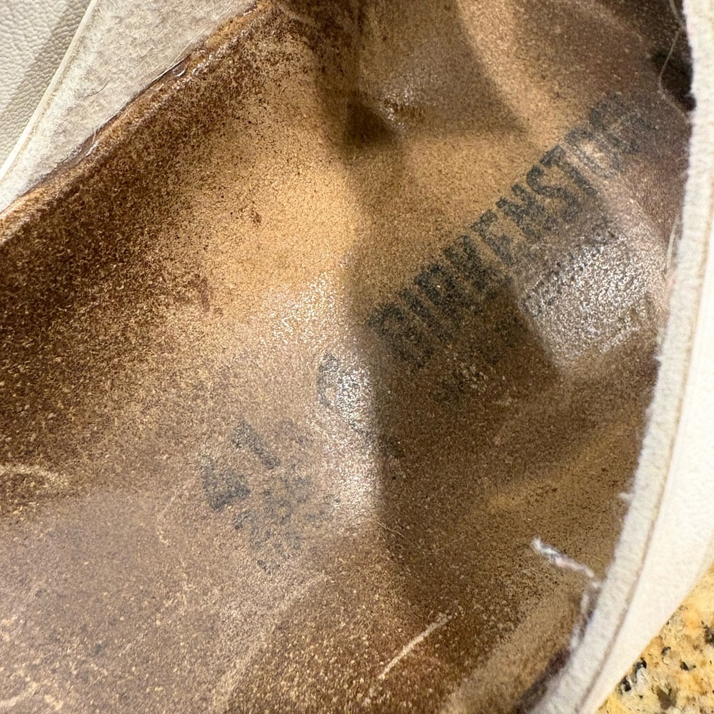 Birkenstock Arizona White Birkoflor Sandals Slides Size 41 US Wmns 10-10.5 Wide - Picture 8 of 11